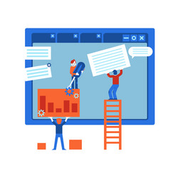 web site design development process vector image