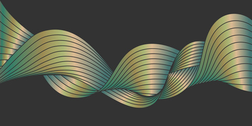 a colorful wave gradient design of sinuous line vector image