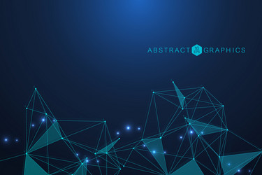 geometric abstract background with connected line vector image