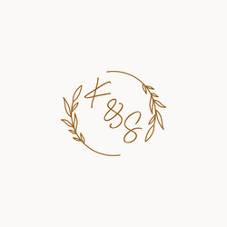 Ks initial wedding monogram logo Royalty Free Vector Image