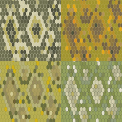 set 4 snake skin texture seamless pattern python vector