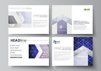set of business templates for presentation slides vector image