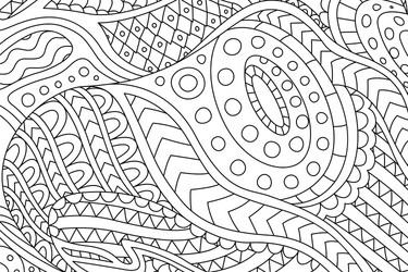 beautiful coloring book page with linear pattern vector image