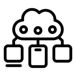 cloud computing connecting devices icon showing vector image