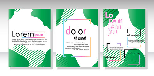 dynamic style banner design set with fluid vector image