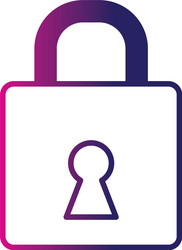 line padlock element to security password vector