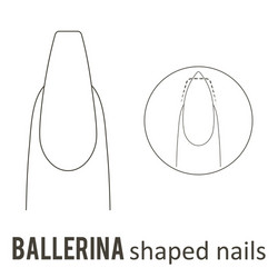Nail shape ballerina Royalty Free Vector Image