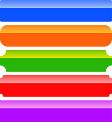 rectangle button banner background templates in 5 vector image