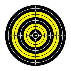 shooting range paper target with divisions marks vector image