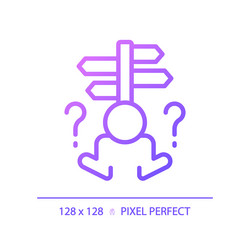 2d thin linear simple gradient indecisiveness icon vector image
