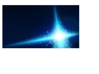 binary code in abstract futuristic cyberspace vector image