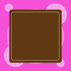 dashed line blank square in color thin and thick vector image