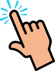 Finger touch icon vector