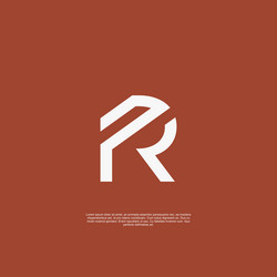 R logos with a simple clean and modern style Vector Image