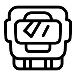 robot head is displaying information on its screen vector image