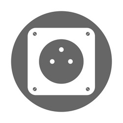 simple of socket plug icon isolated on background vector image
