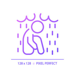 2d thin linear simple gradient despair icon vector image