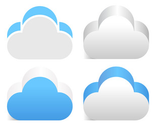 3d cloud element in 4 color version vector image