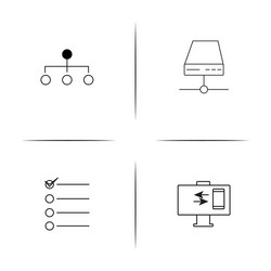 internet technologies simple linear icon vector image