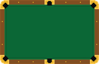 Pixel art empty green billiard table on a white vector