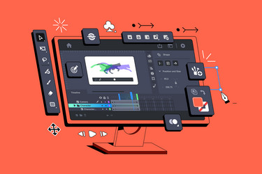 program for creating frame-by-frame animation vector image