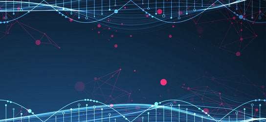 abstract dna background with plexus effect vector image