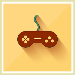 computer video game controller joystick flat vector image