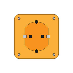simple of socket plug icon isolated on background vector image