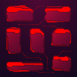 Set futuristic empty frames with hud elements Vector Image