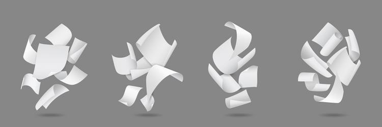Falling paper sheets Royalty Free Vector Image