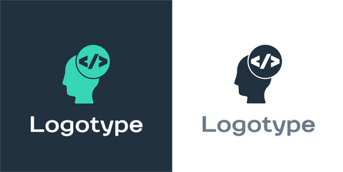 logotype web design and front end development icon vector image
