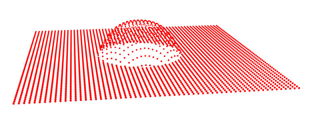 particle dimension sound wave part of sphere vector image