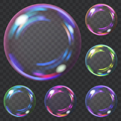 Set of soap bubbles vector