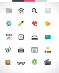 Web Icon Set - Modern Web Graphics vector image