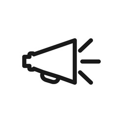 Agitation line icon megaphone isolated simple vector