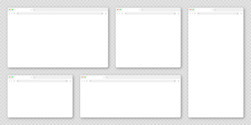 blank web browser window with tab toolbar vector