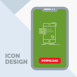 bulk dialog instant mail message line icon vector image