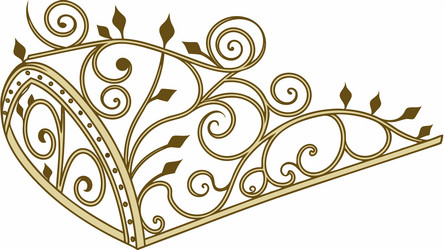 decorative corner with scrollwork and pattern vector image