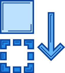 Move down line icon Royalty Free Vector Image - VectorStock