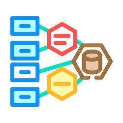 software architecture color icon vector image