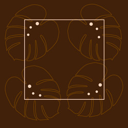 square frame with abstract background image vector image