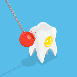Teeth strong as diamond Royalty Free Vector Image