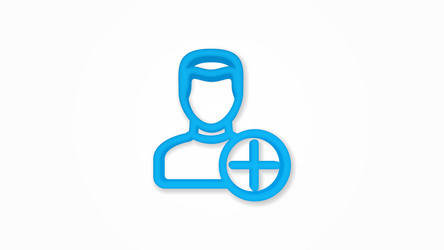 add user new friend follower member and plus vector image