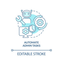 Automated Admin Task Icon vector image