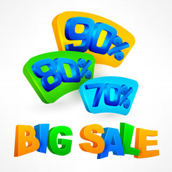 Big sale labels vector