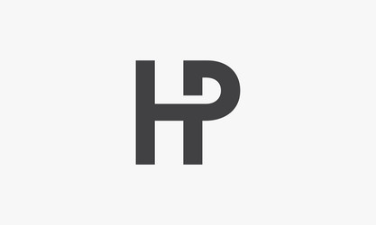 HP Monogram Logo Concept - Modern Lettermark Vector Image