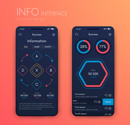 Mobile application interface ui design stock vector