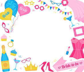 Bachelorette Party Celebration Icons Vector Image