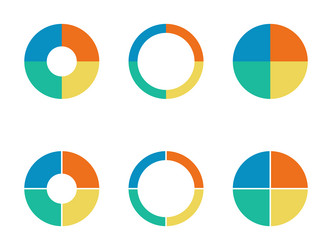 Infographic pie chart sets Royalty Free Vector Image