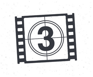 outline film strip part with countdown timer vector image